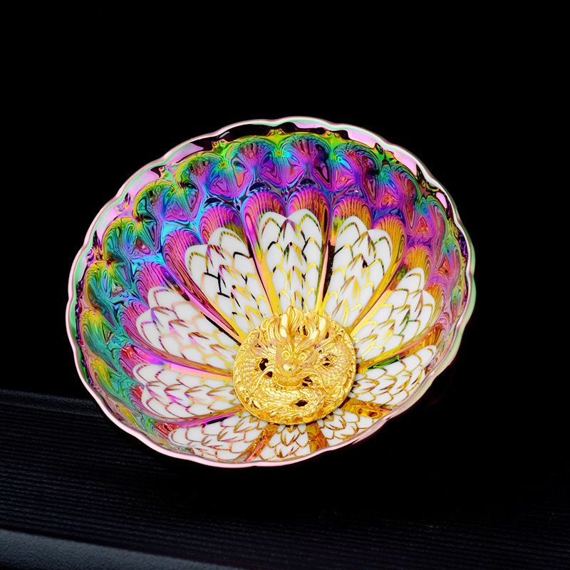 Golden Dragon Cup Color Golden Lotus Teacup