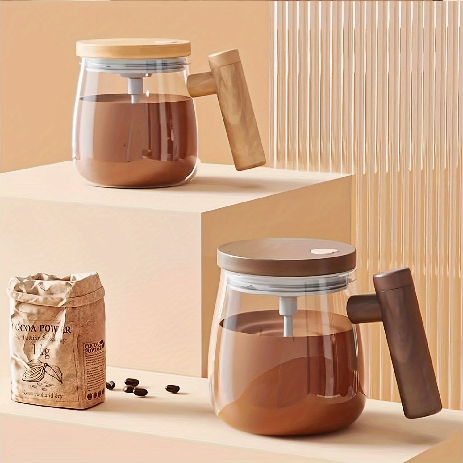 Electric Self Stirring Coffee Mug with Lid