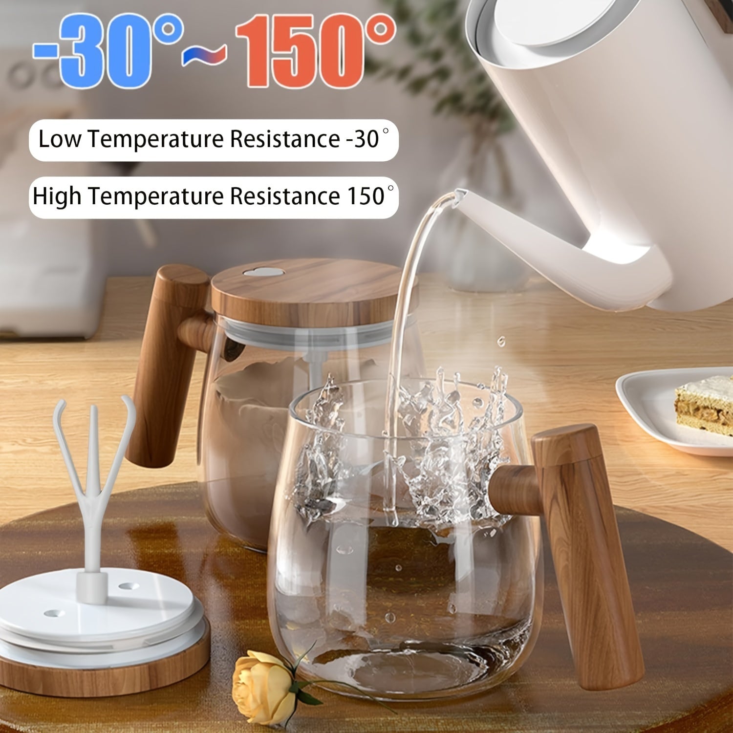 Electric Self Stirring Coffee Mug with Lid